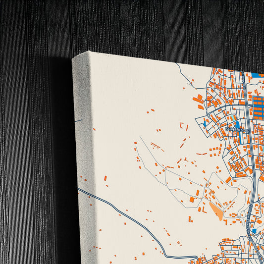 Bi̇leci̇k Turkey Colorful City Map Canvas Print Detail