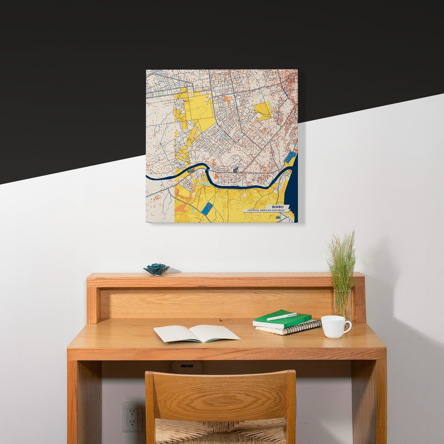 Bimbo Central African Republic Colorful City Map Canvas Print Scene