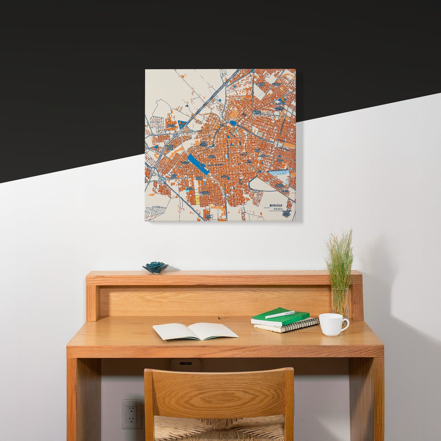 Birigui Brazil Colorful City Map Canvas Print Scene