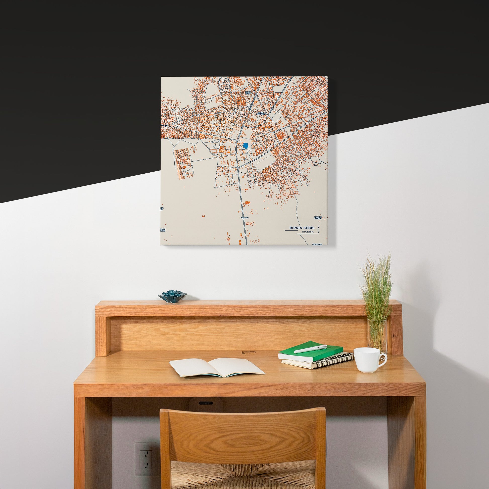 Birnin Kebbi Nigeria Colorful City Map Canvas Print Scene