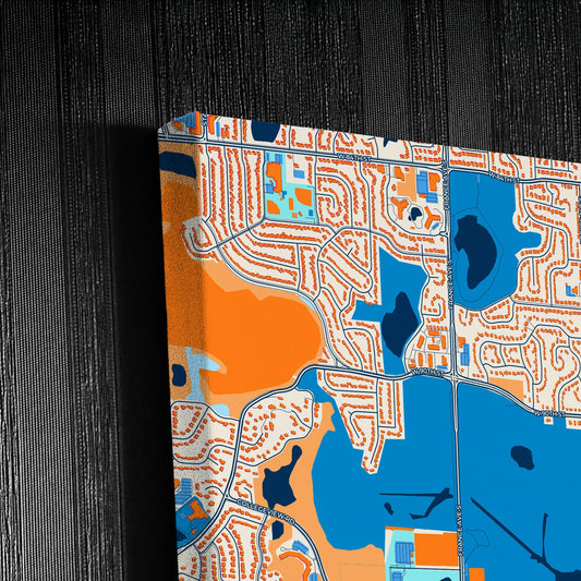 Bloomington Minnesota Colorful City Map Canvas Print Detail
