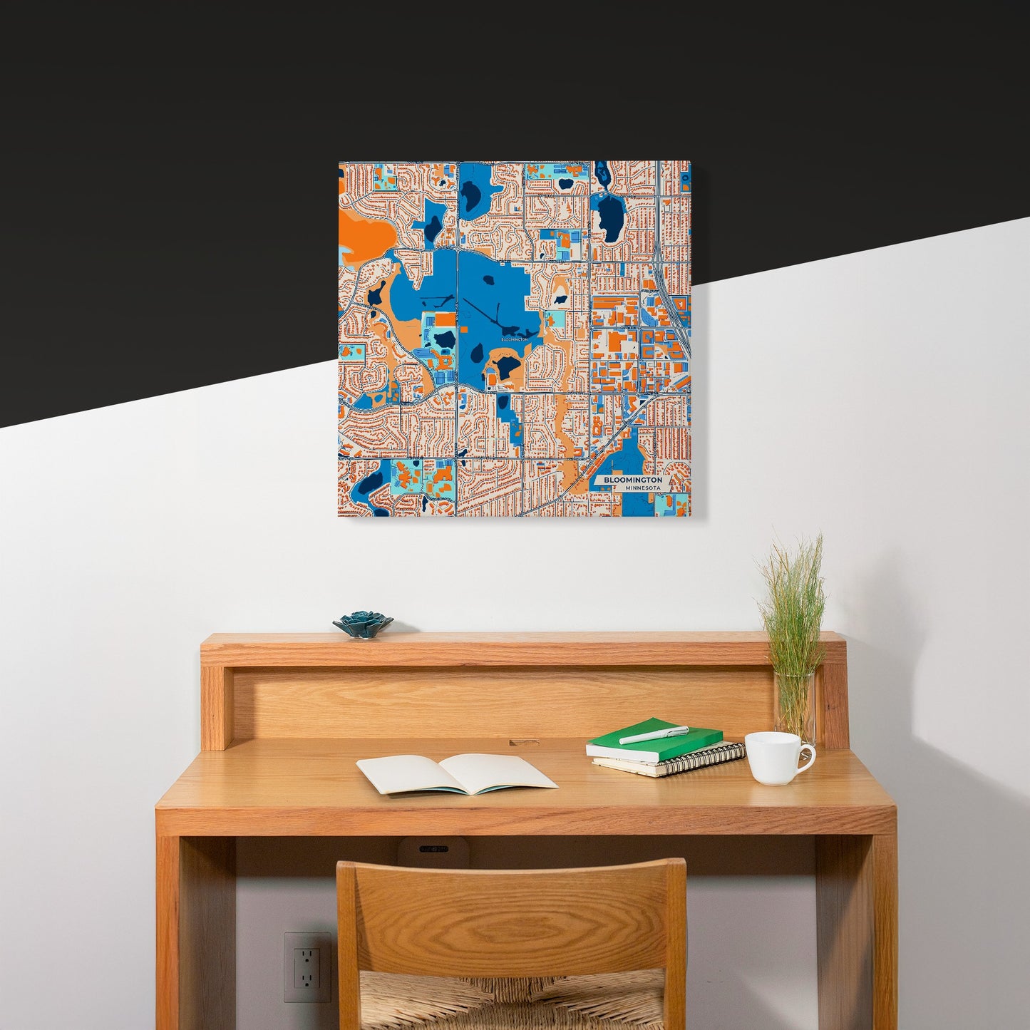 Bloomington Minnesota Colorful City Map Canvas Print Scene