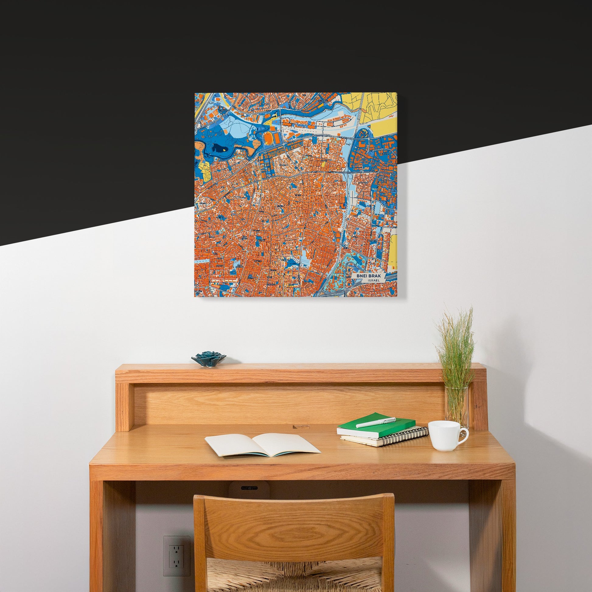 Bnei Brak Israel Colorful City Map Canvas Print Scene