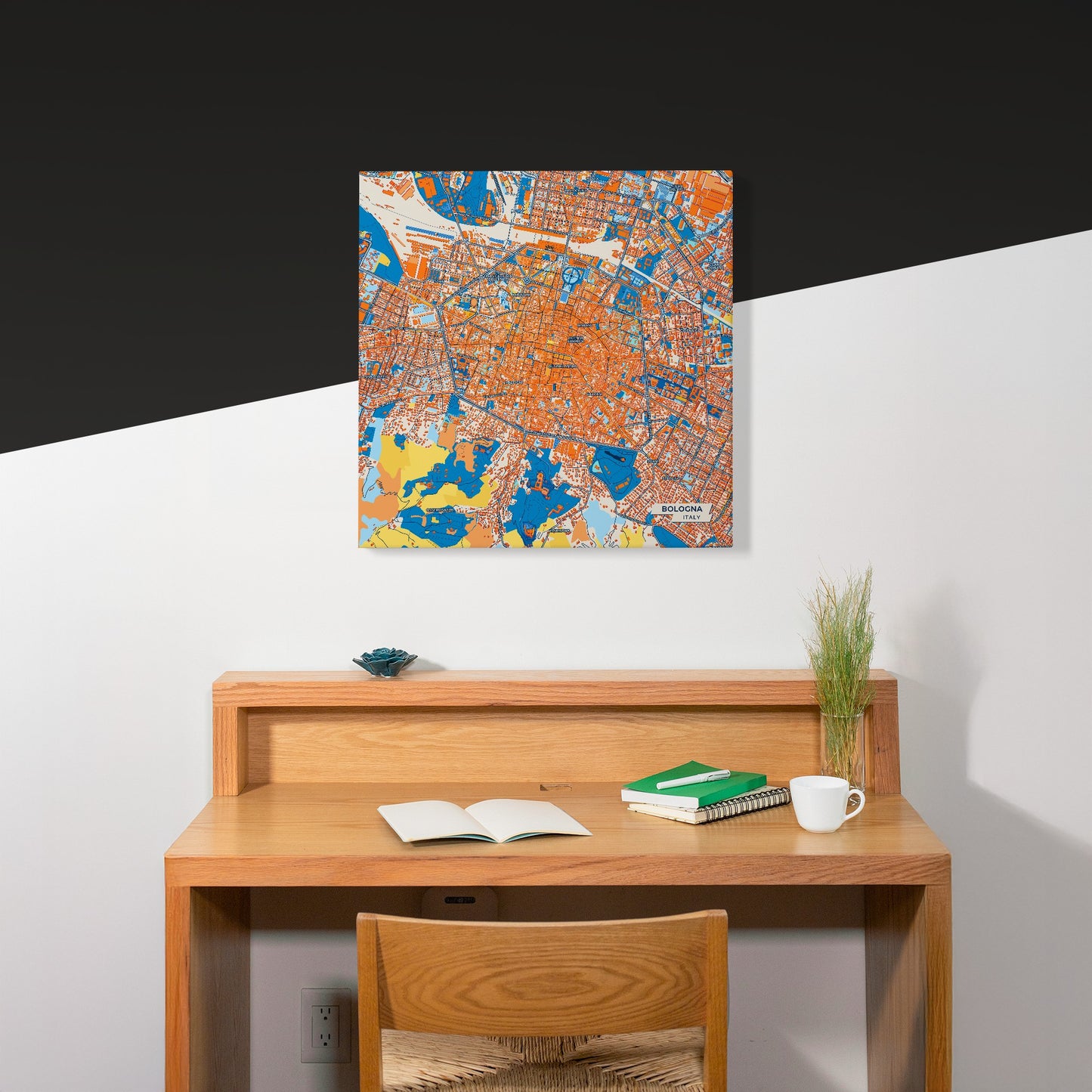 Bologna  Italy Colorful City Map Canvas Print Scene