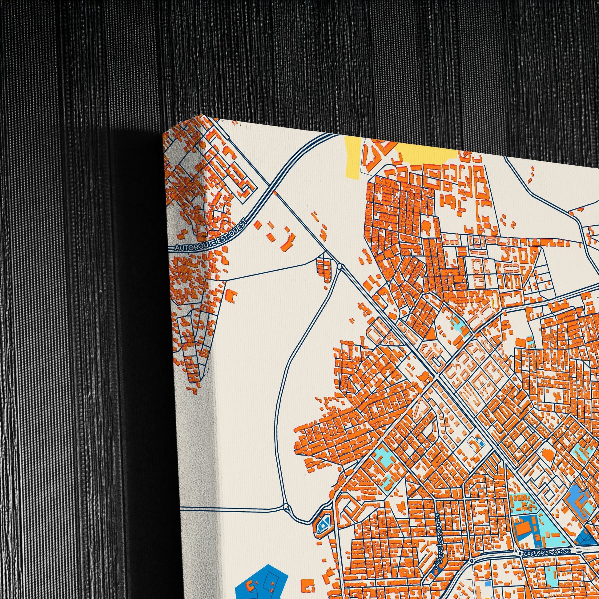 Bordj Bou Arreridj Algeria Colorful City Map Canvas Print Detail