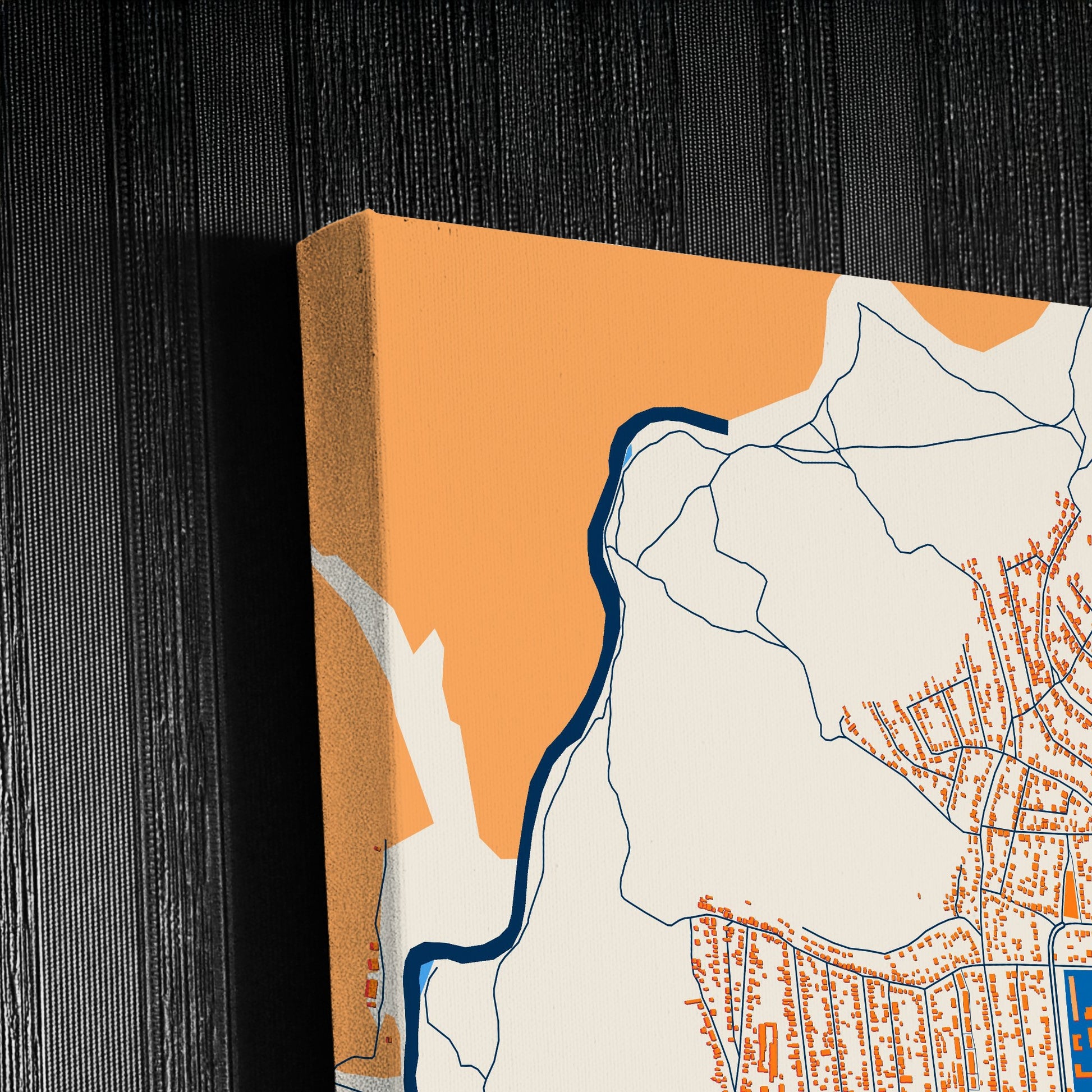 Борисоглебск Russia Colorful City Map Canvas Print Detail