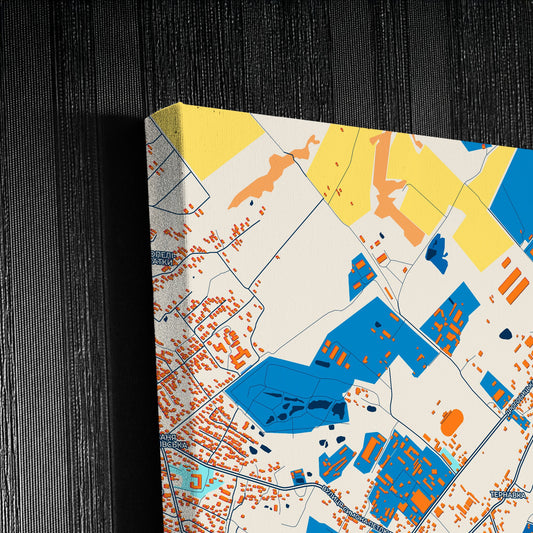 Борислав Ukraine Colorful City Map Canvas Print Detail
