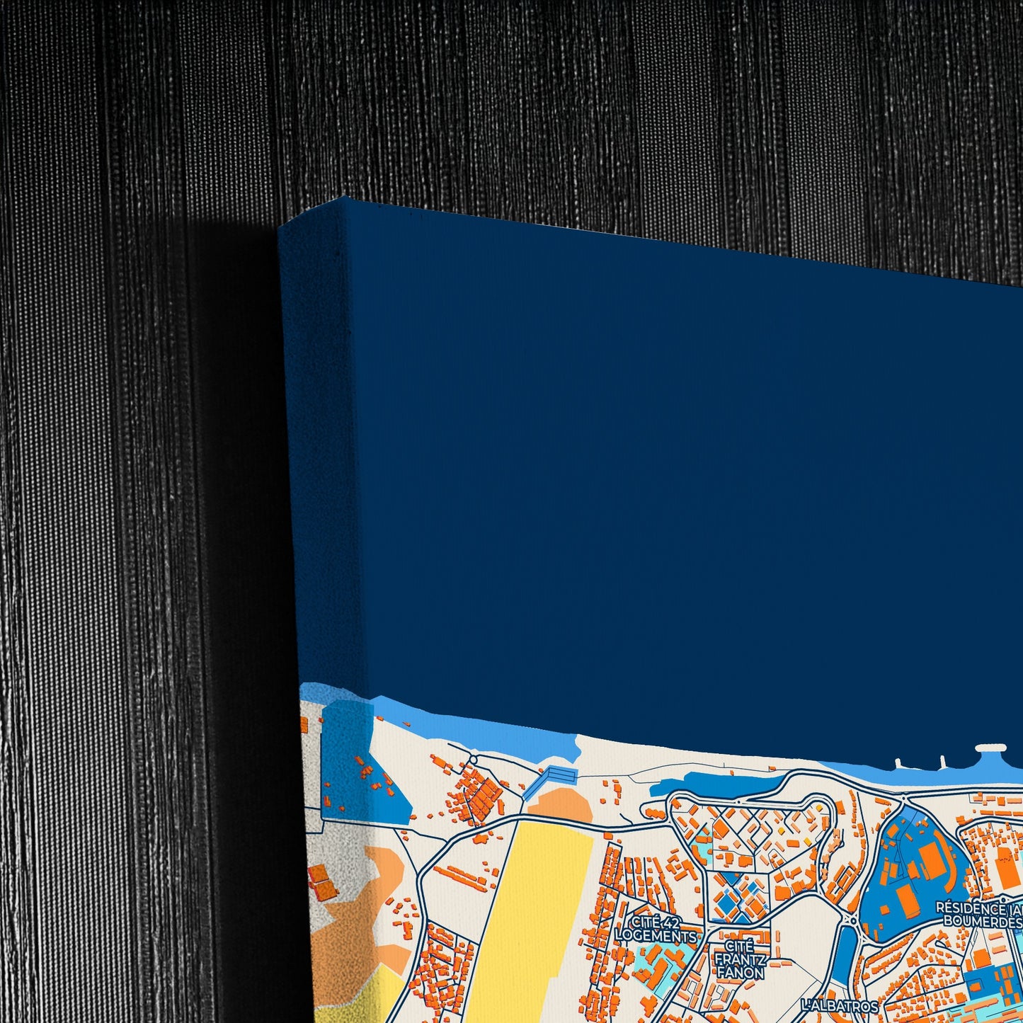 Boumerdas Algeria Colorful City Map Canvas Print Detail