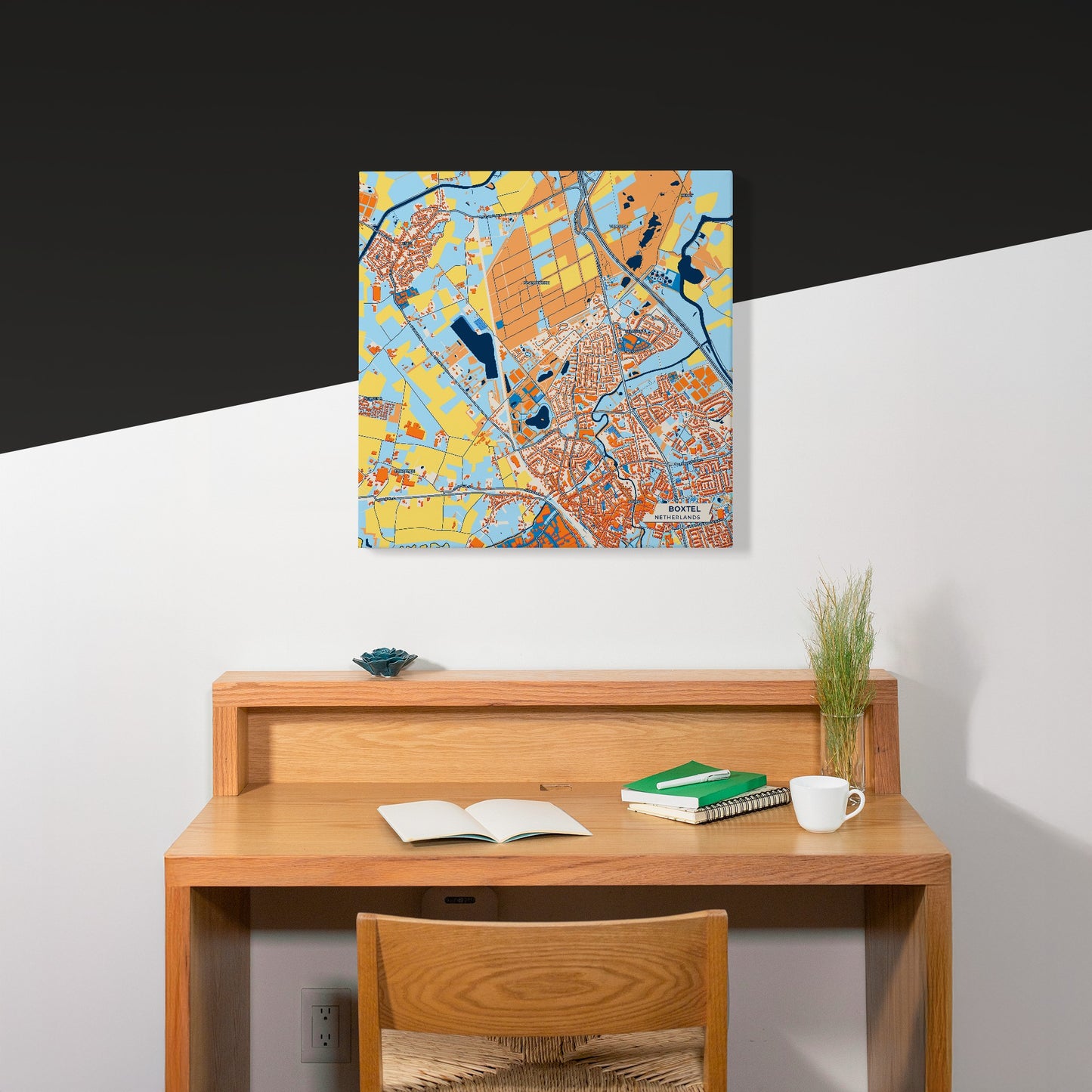 Boxtel Netherlands Colorful City Map Canvas Print Scene
