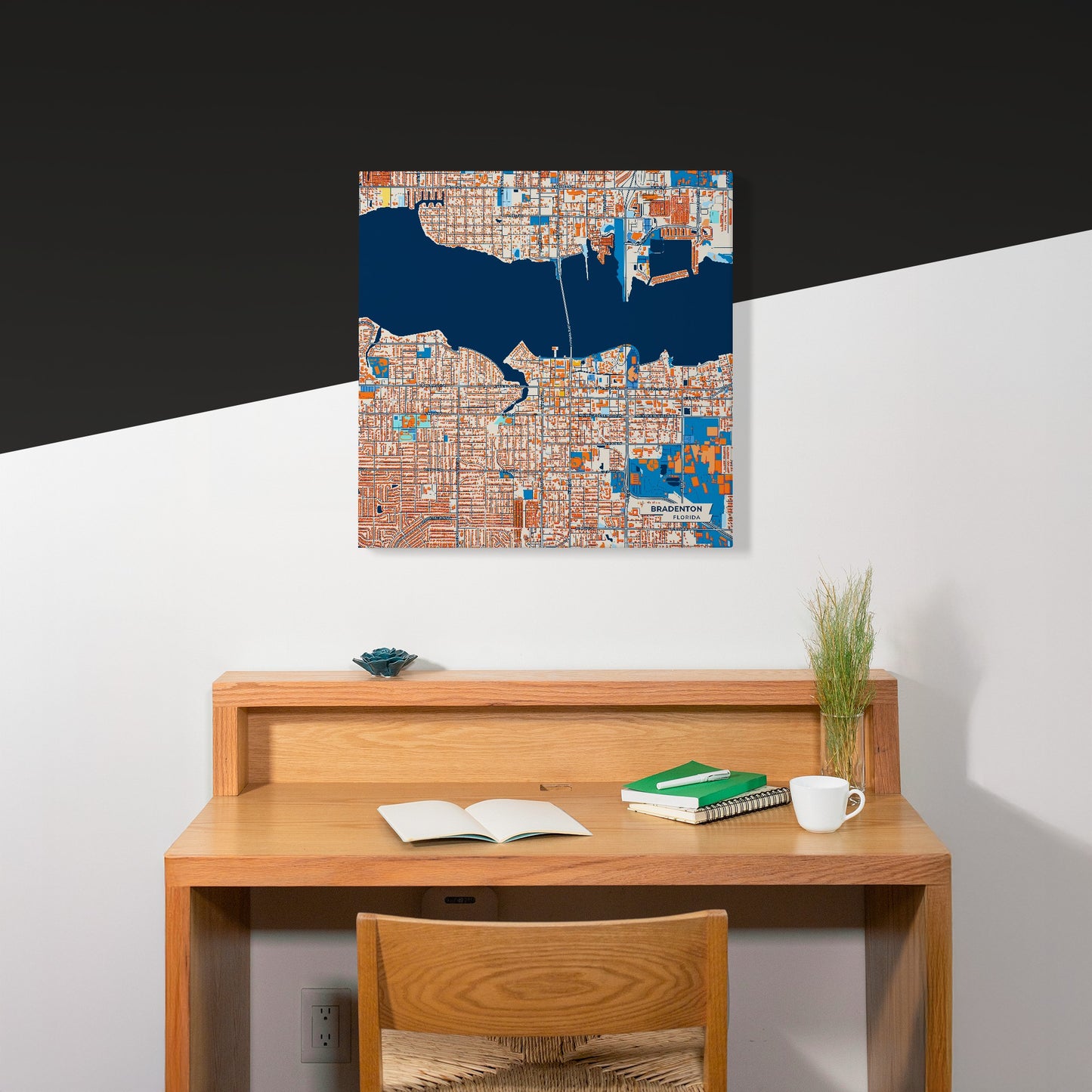 Bradenton Florida Colorful City Map Canvas Print Scene