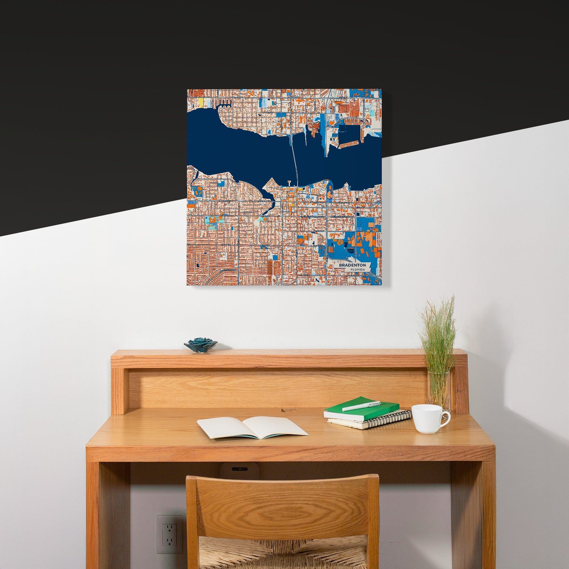 Bradenton Florida Colorful City Map Canvas Print Scene