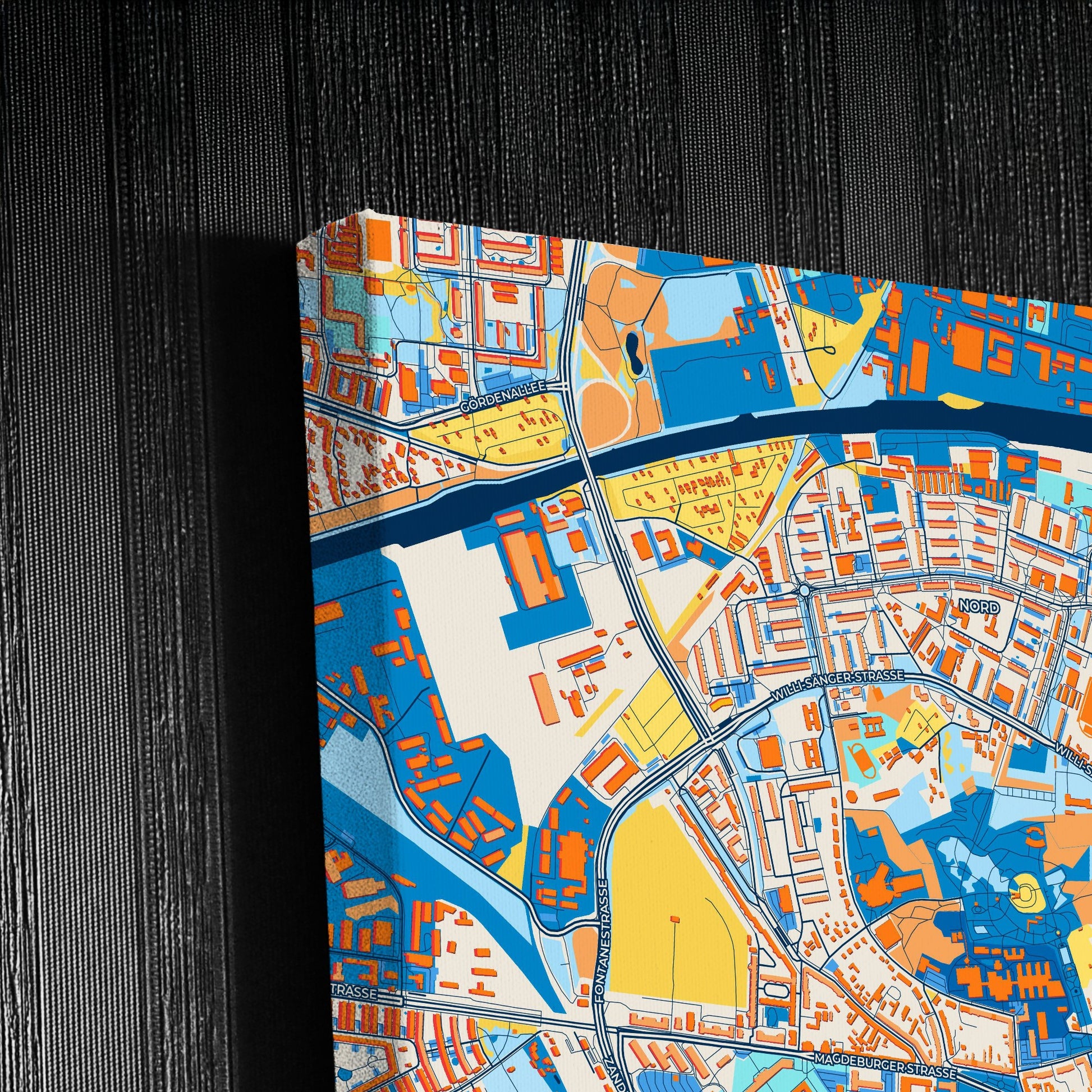 Brandenburg An Der Havel Germany Colorful City Map Canvas Print Detail