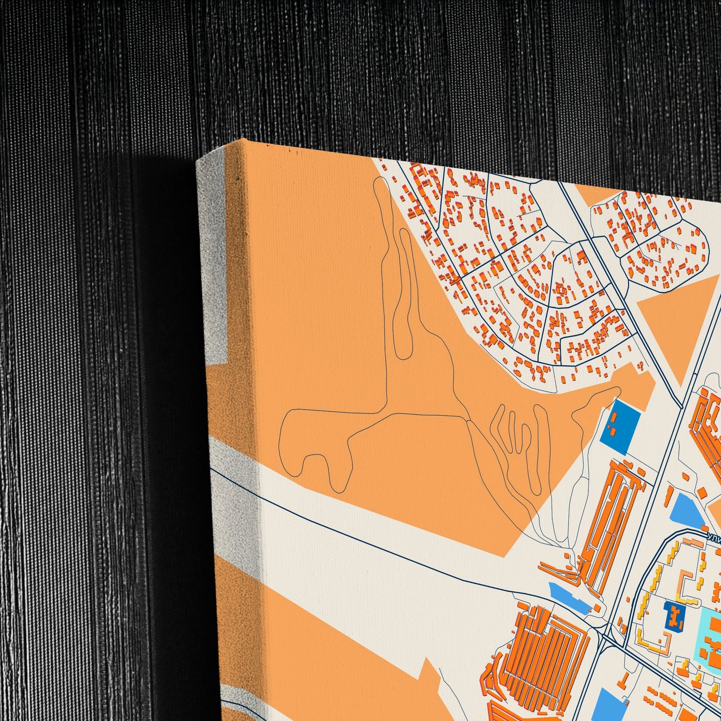 Братск Russia Colorful City Map Canvas Print Detail