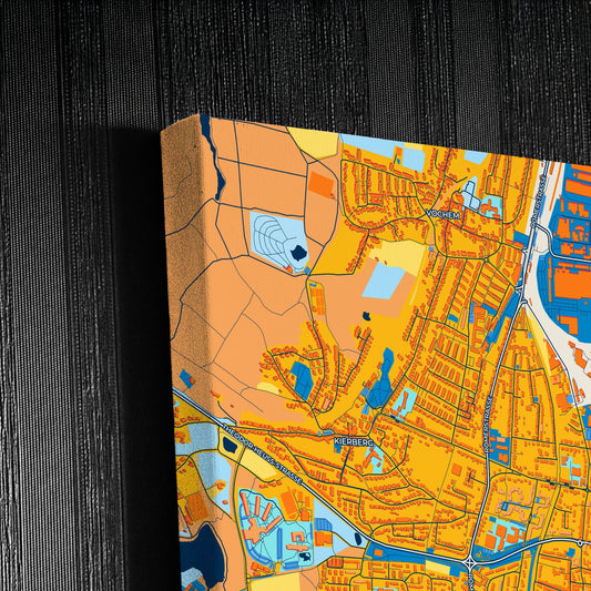 Brühl Germany Colorful City Map Canvas Print Detail