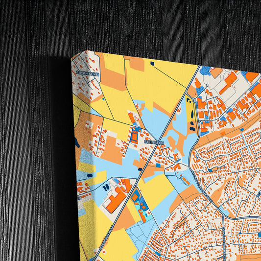 Buchholz In Der Nordheide Germany Colorful City Map Canvas Print Detail