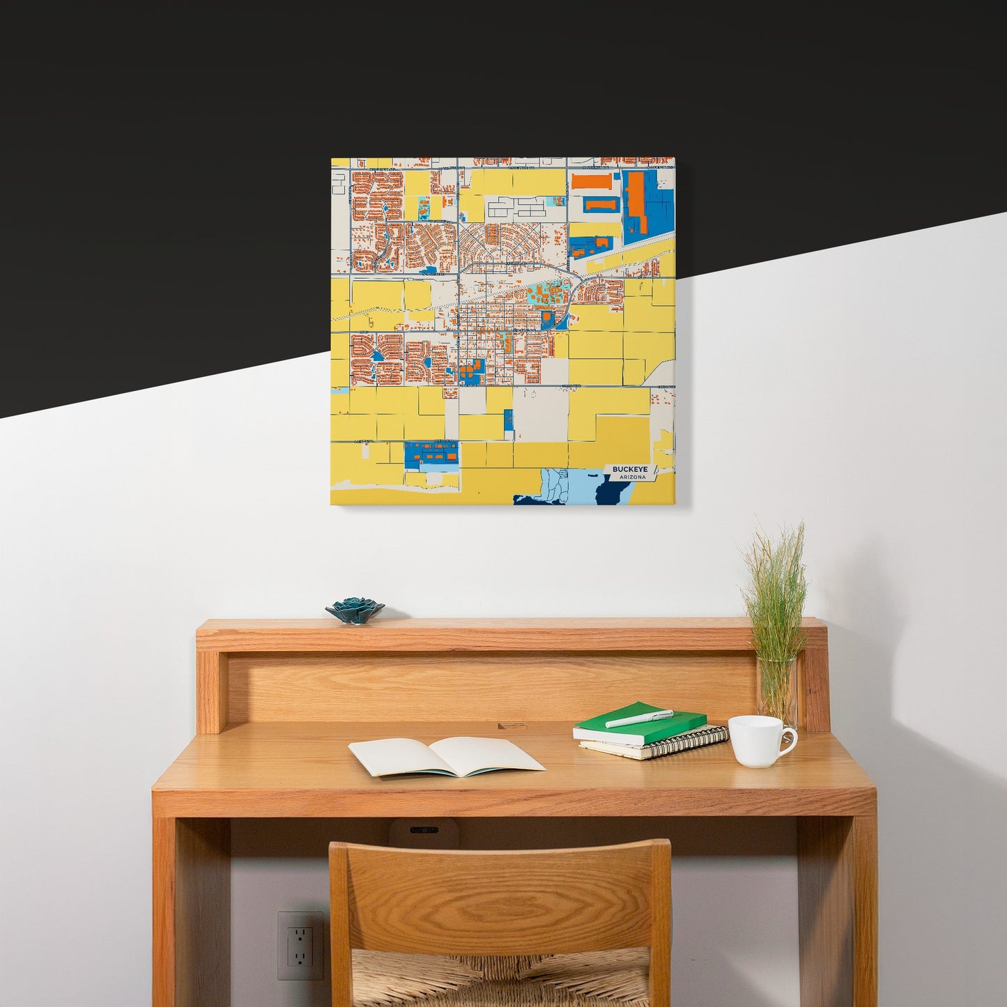 Buckeye Arizona Colorful City Map Canvas Print Scene