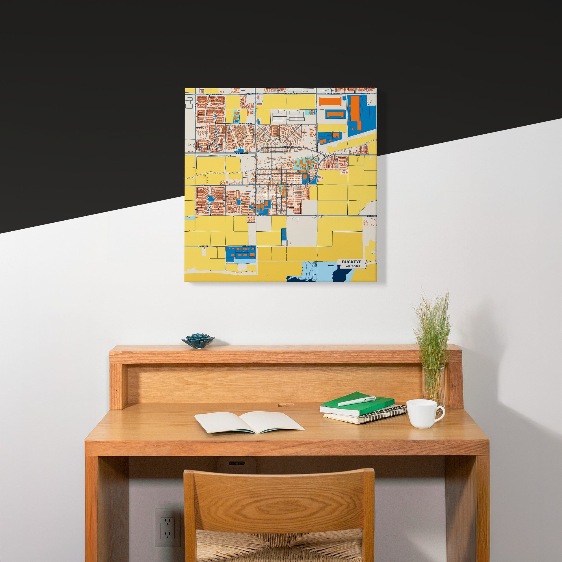 Buckeye Arizona Colorful City Map Canvas Print Scene