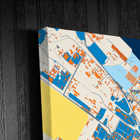 Буденновск Russia Colorful City Map Canvas Print Detail
