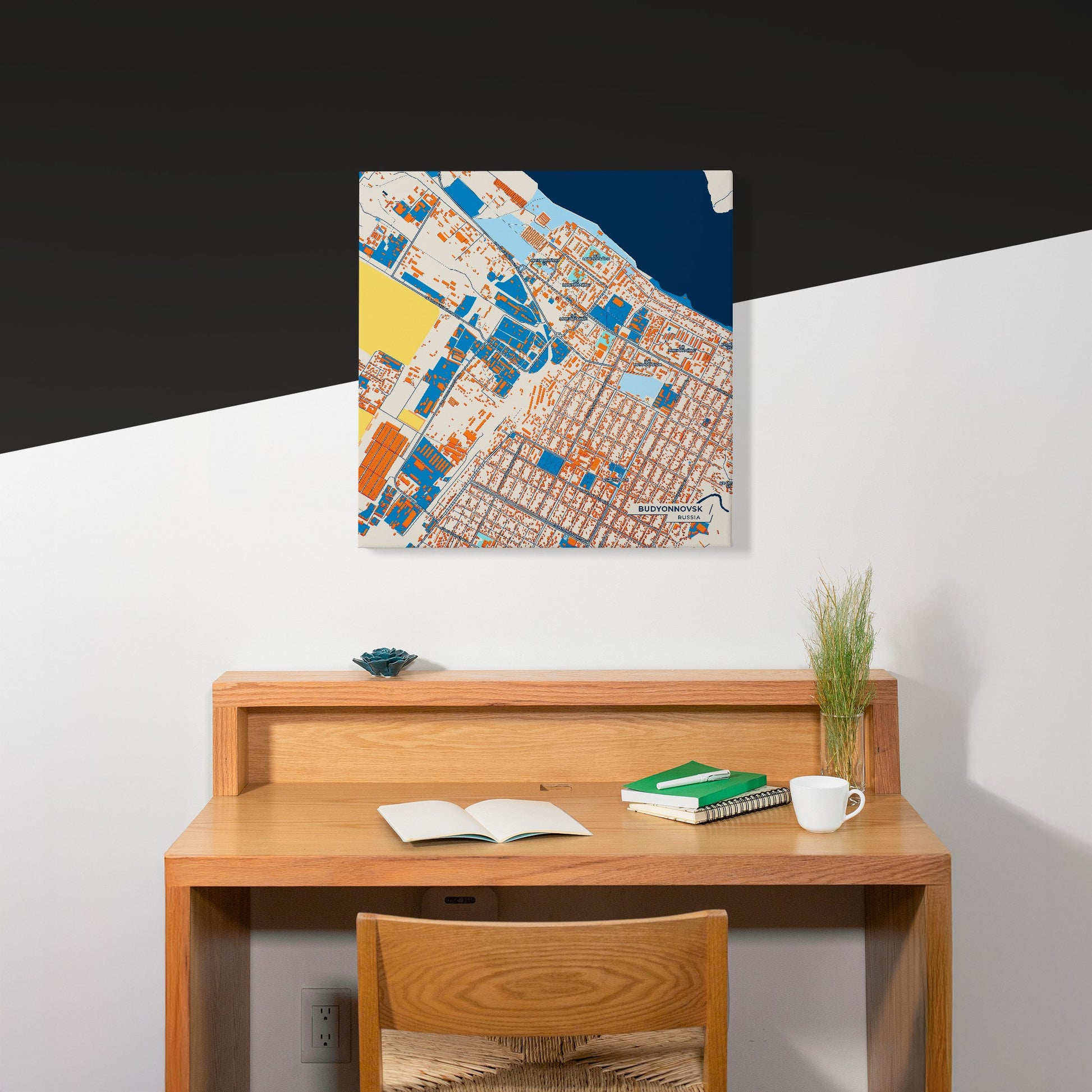 Буденновск Russia Colorful City Map Canvas Print Scene
