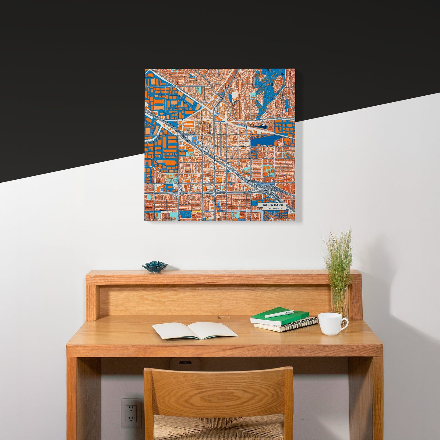Buena Park California Colorful City Map Canvas Print Scene