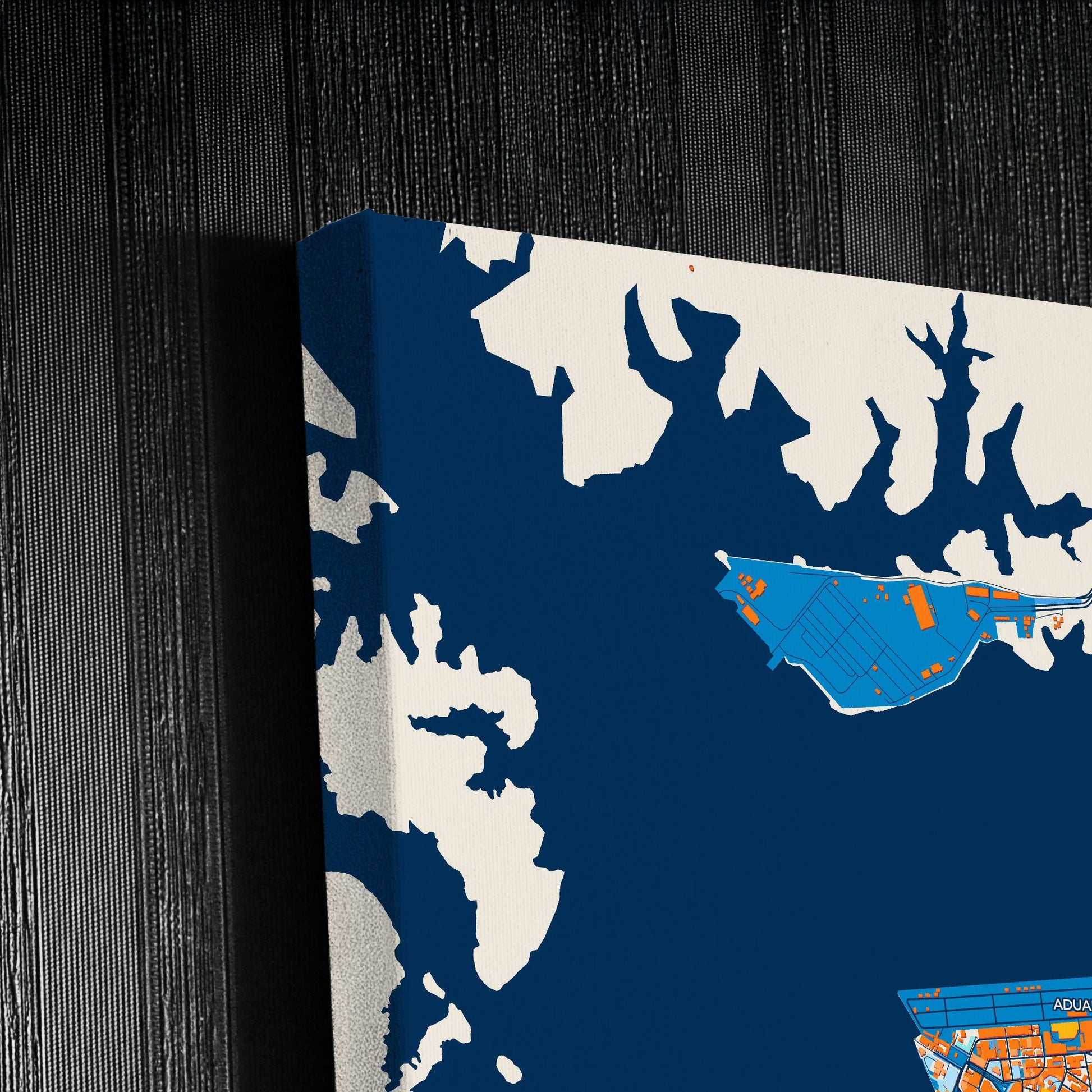 Buenaventura Colombia Colorful City Map Canvas Print Detail