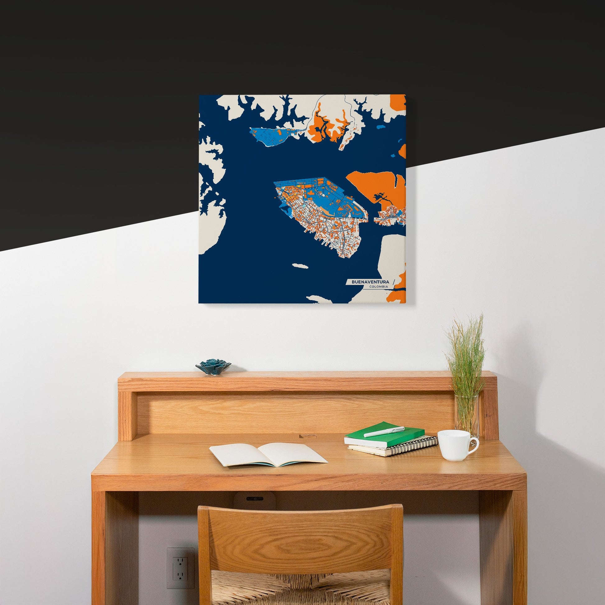 Buenaventura Colombia Colorful City Map Canvas Print Scene