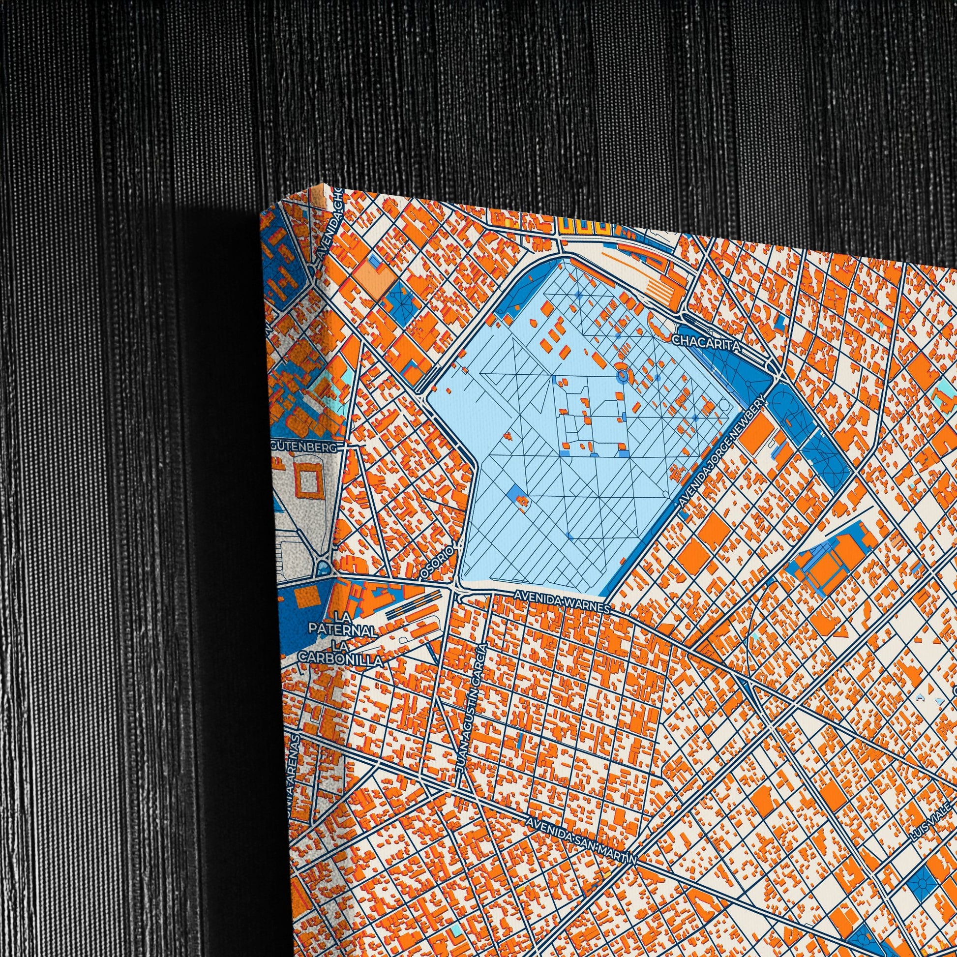 Buenos Aires Argentina Colorful City Map Canvas Print Detail