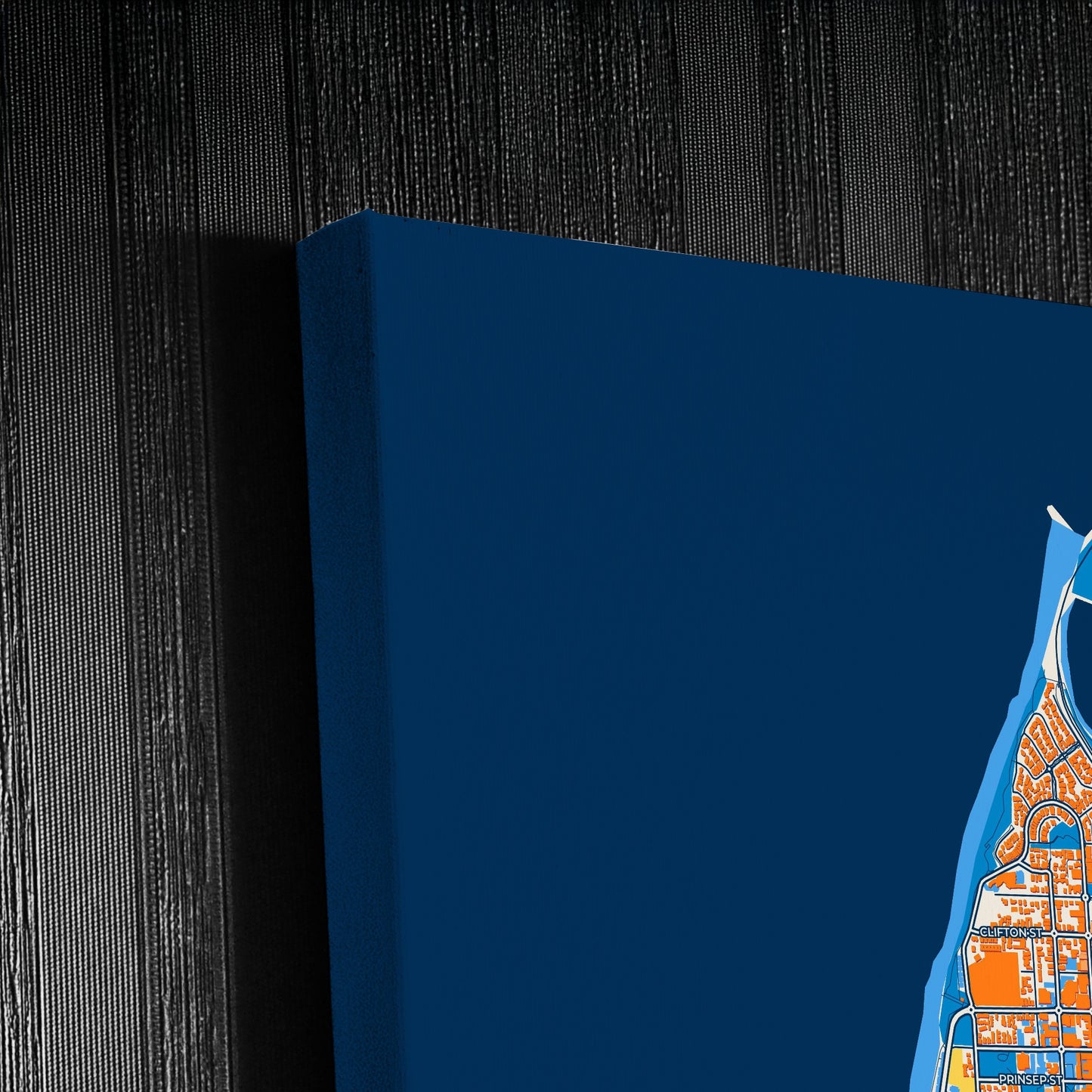 Bunbury Australia Colorful City Map Canvas Print Detail