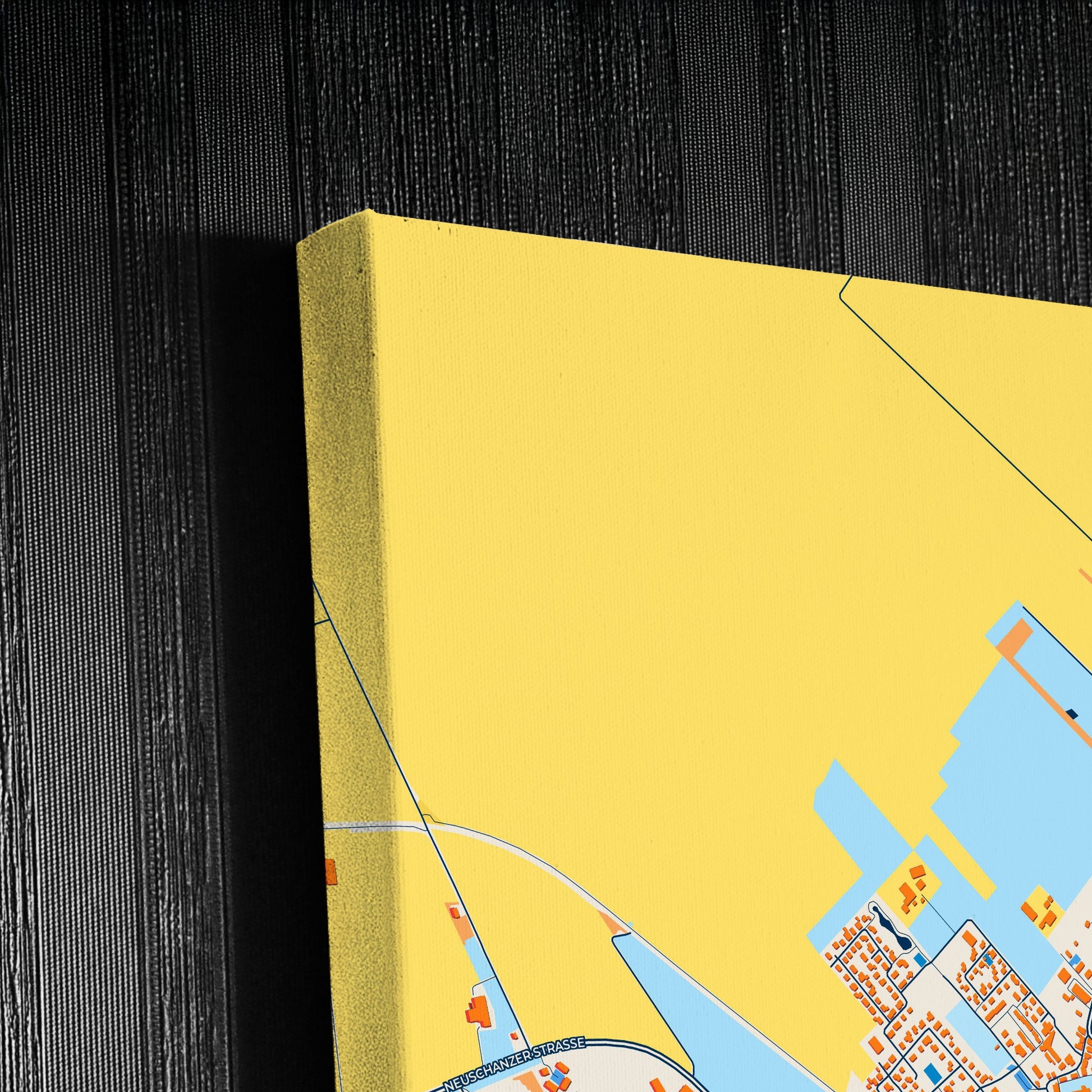 Bünde Germany Colorful City Map Canvas Print Detail