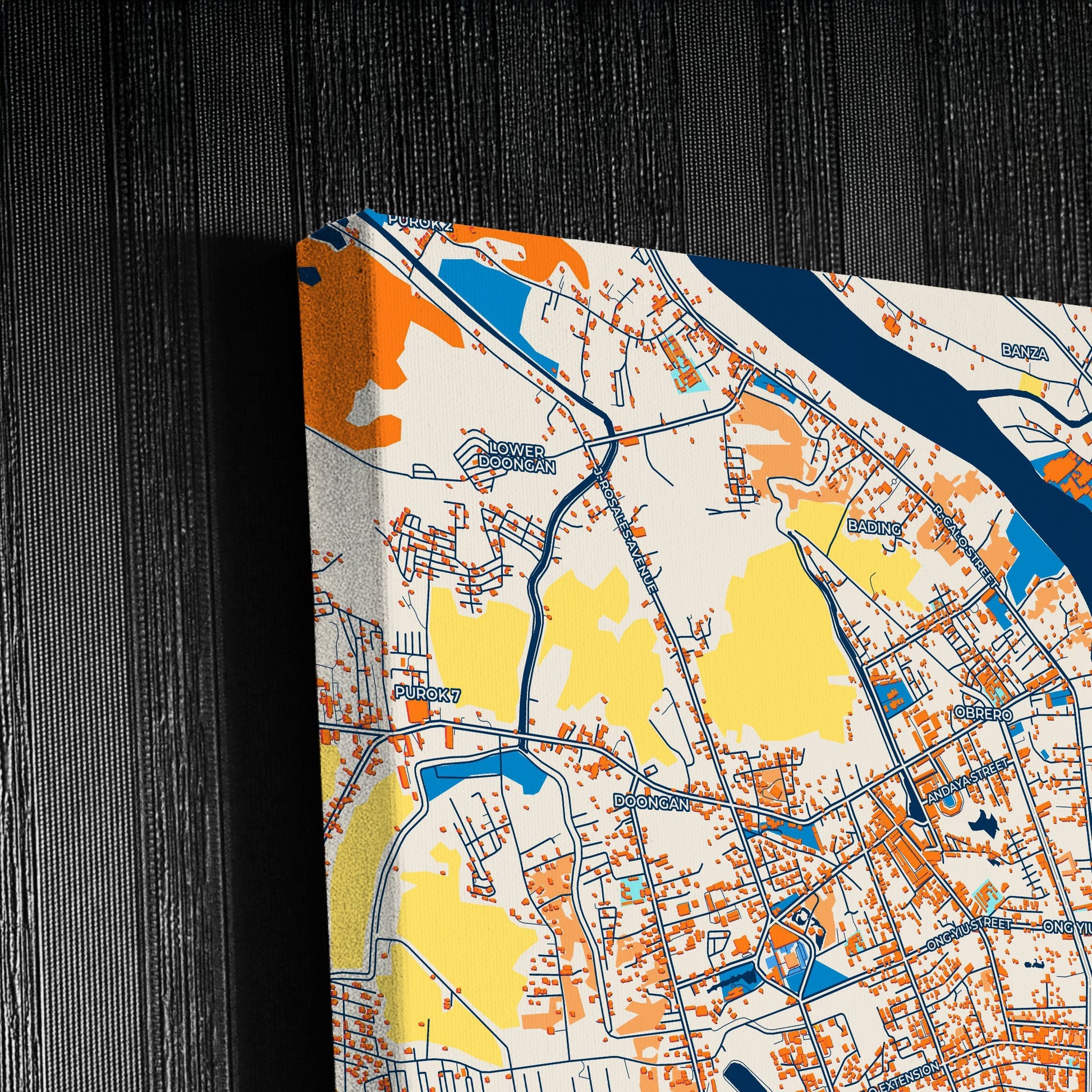 Butuan Philippines Colorful City Map Canvas Print Detail