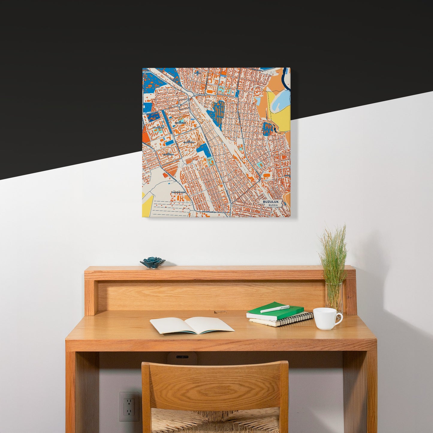Buzuluk Russia Colorful City Map Canvas Print Scene