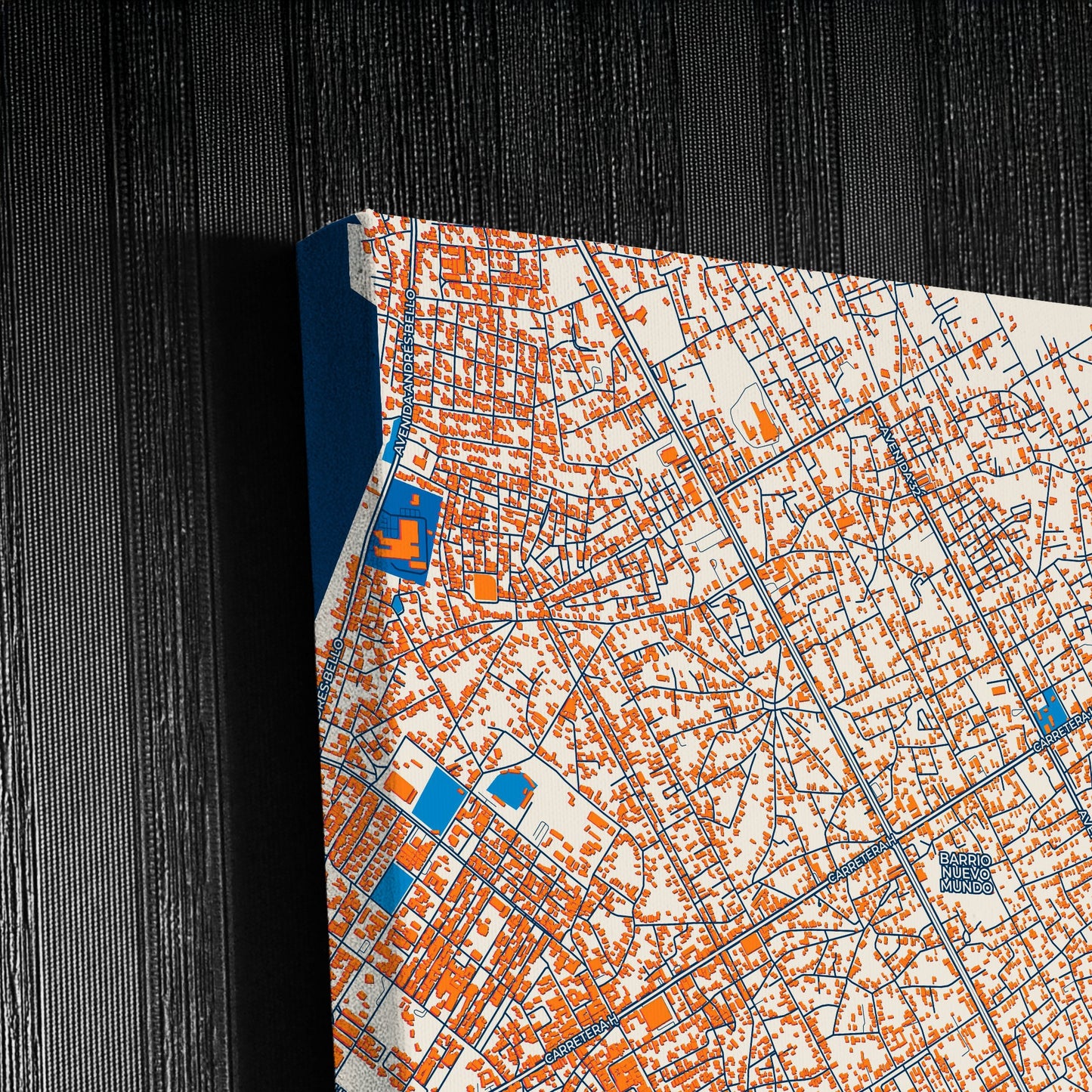 Cabimas Venezuela Colorful City Map Canvas Print Detail