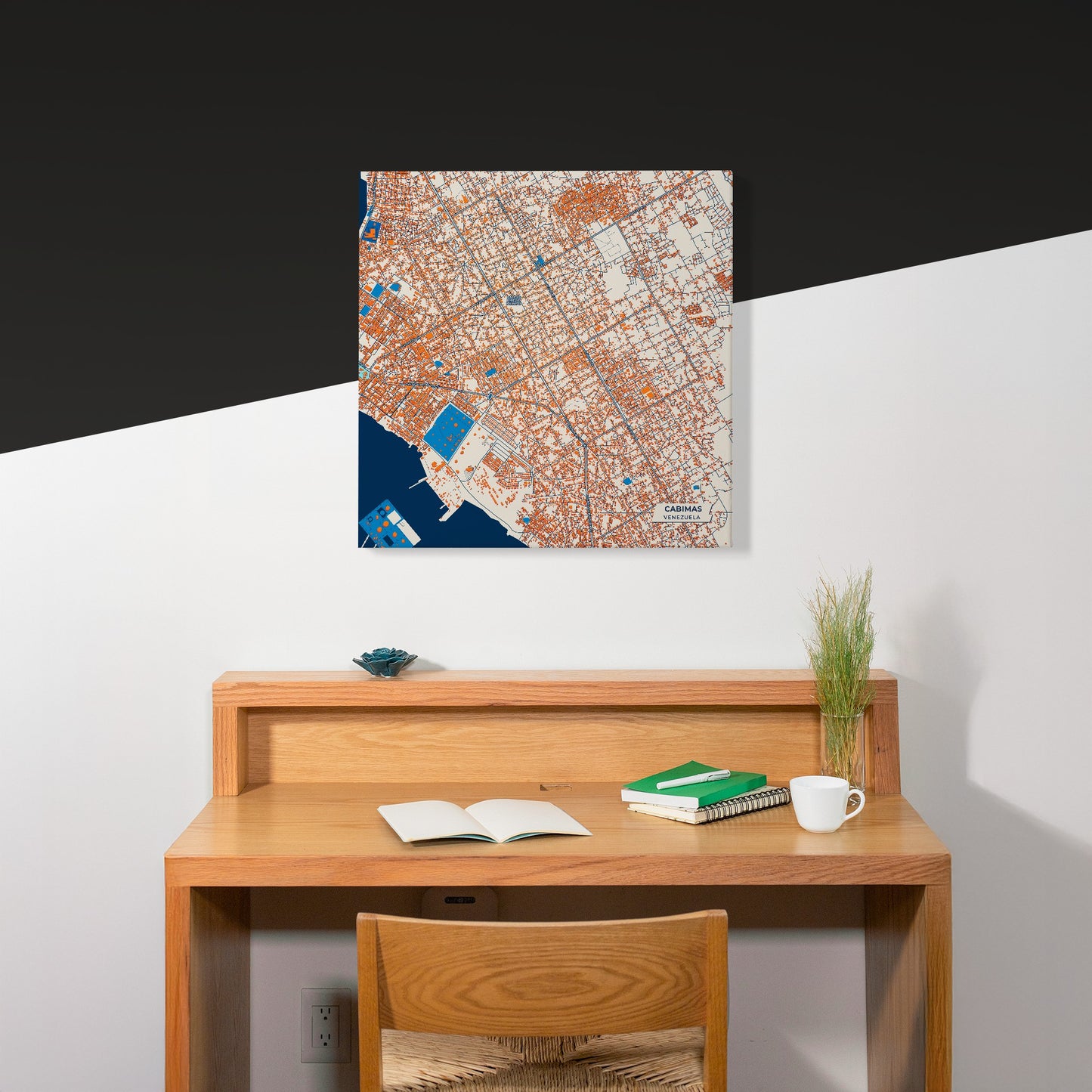 Cabimas Venezuela Colorful City Map Canvas Print Scene