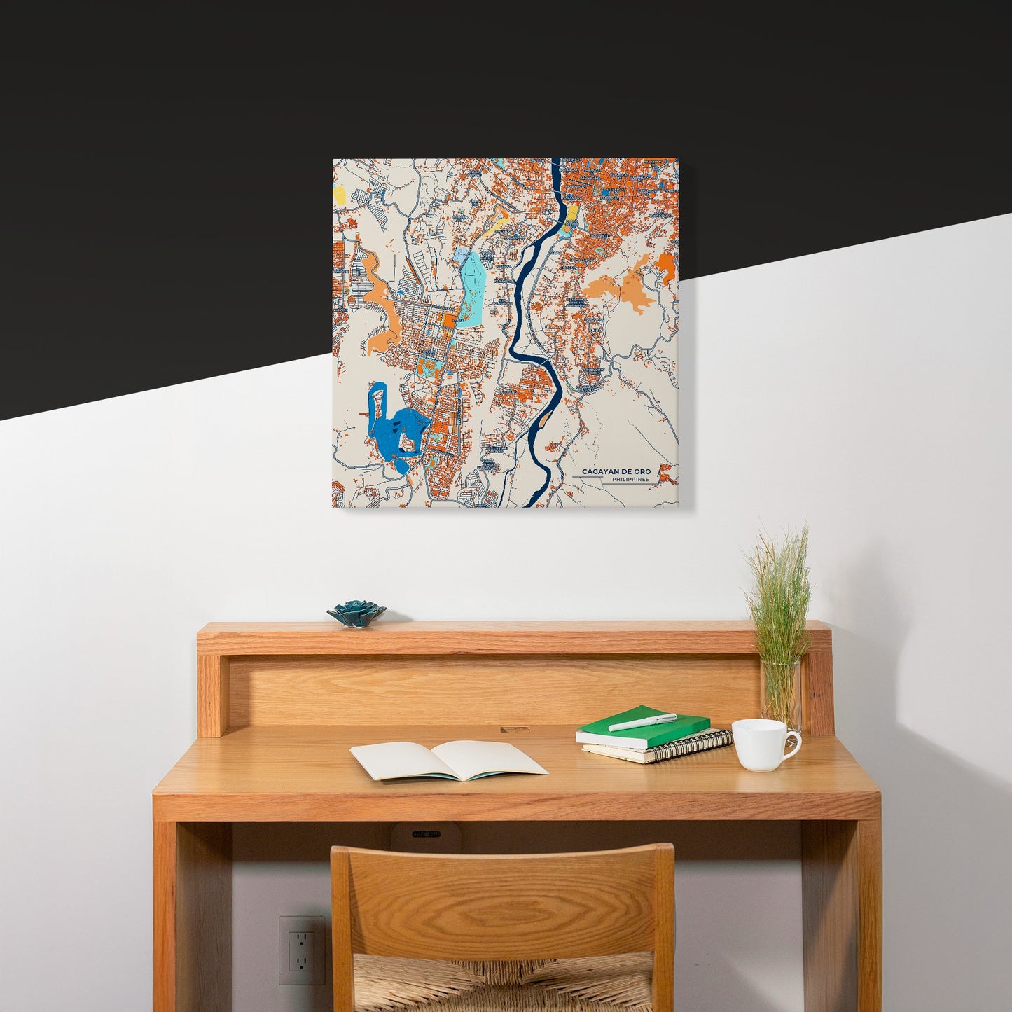 Cagayan De Oro Philippines Colorful City Map Canvas Print Scene
