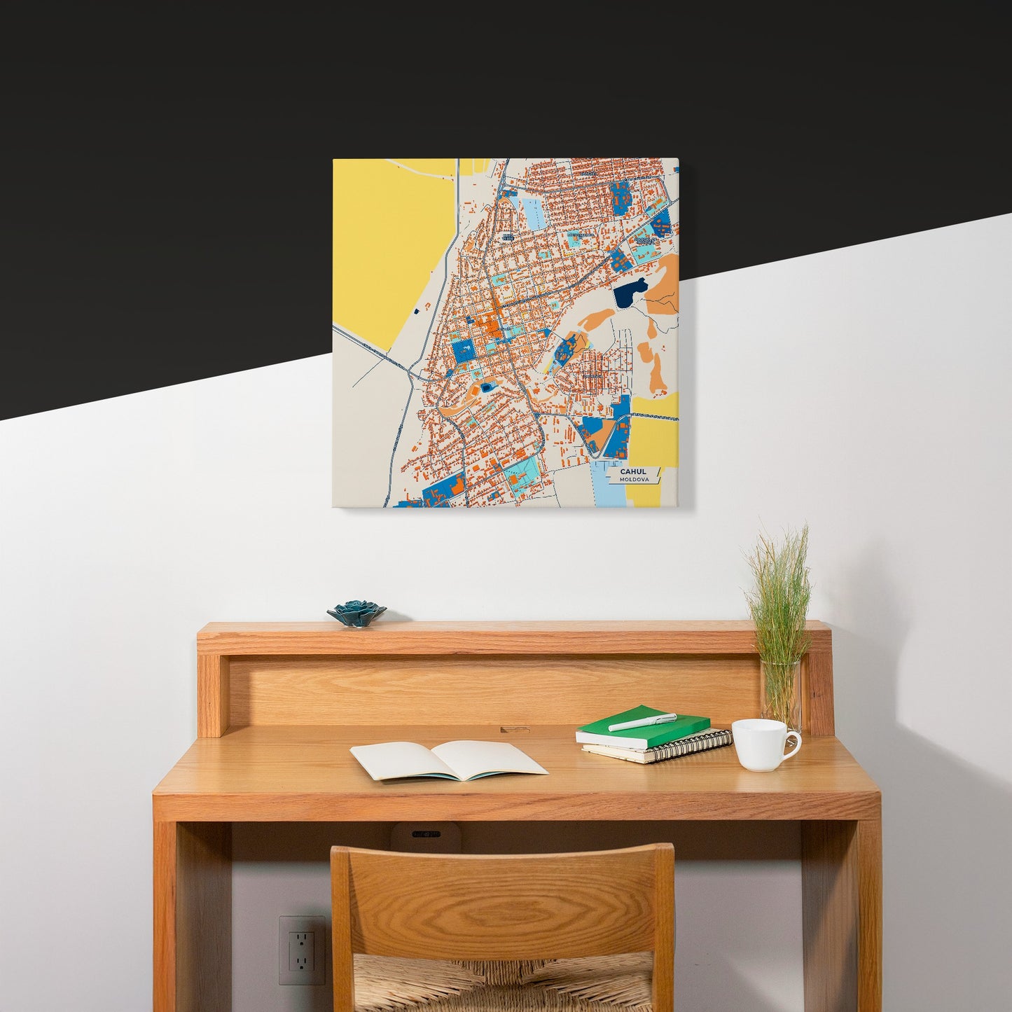 Cahul Moldova Colorful City Map Canvas Print Scene