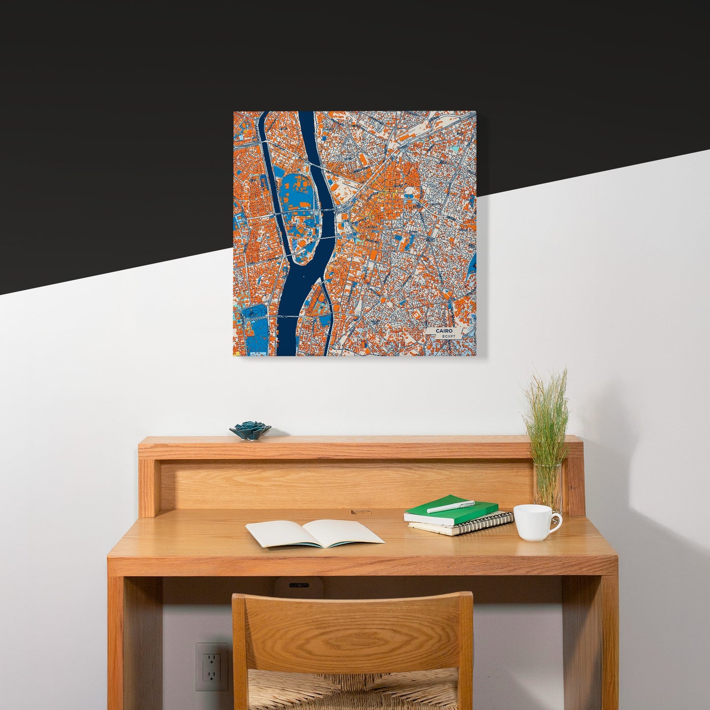 Cairo Egypt Colorful City Map Canvas Print Scene