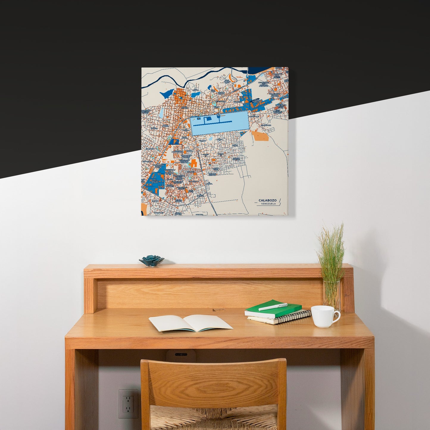 Calabozo Venezuela Colorful City Map Canvas Print Scene
