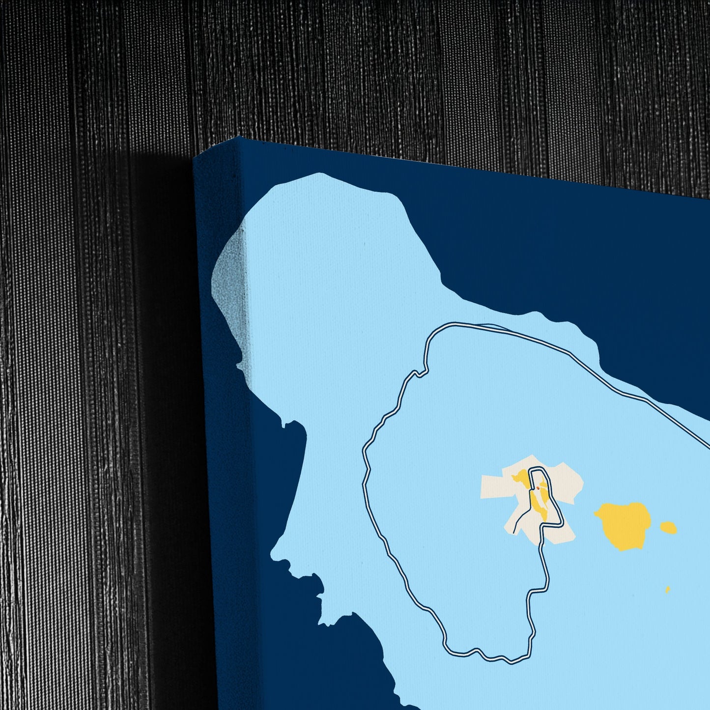 Callao Peru Colorful City Map Canvas Print Detail
