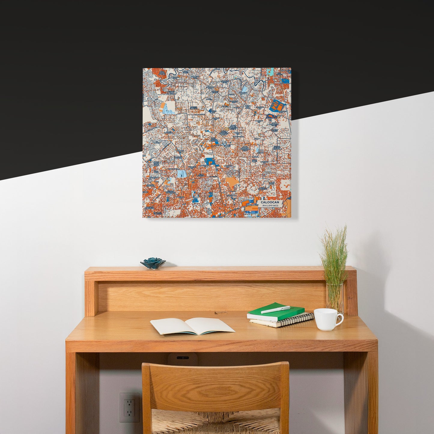 Caloocan Philippines Colorful City Map Canvas Print Scene