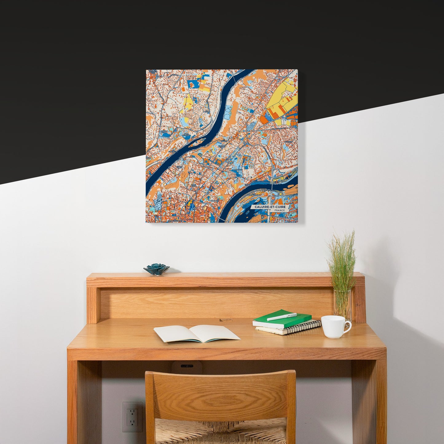 Caluire-Et-Cuire France Colorful City Map Canvas Print Scene