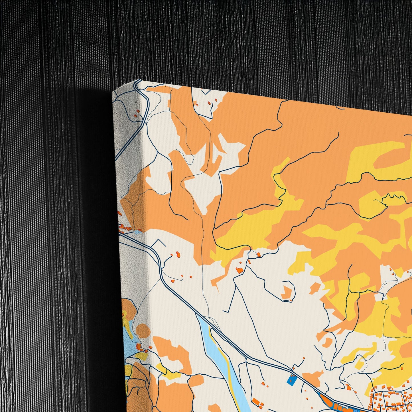 Calvià Spain Colorful City Map Canvas Print Detail