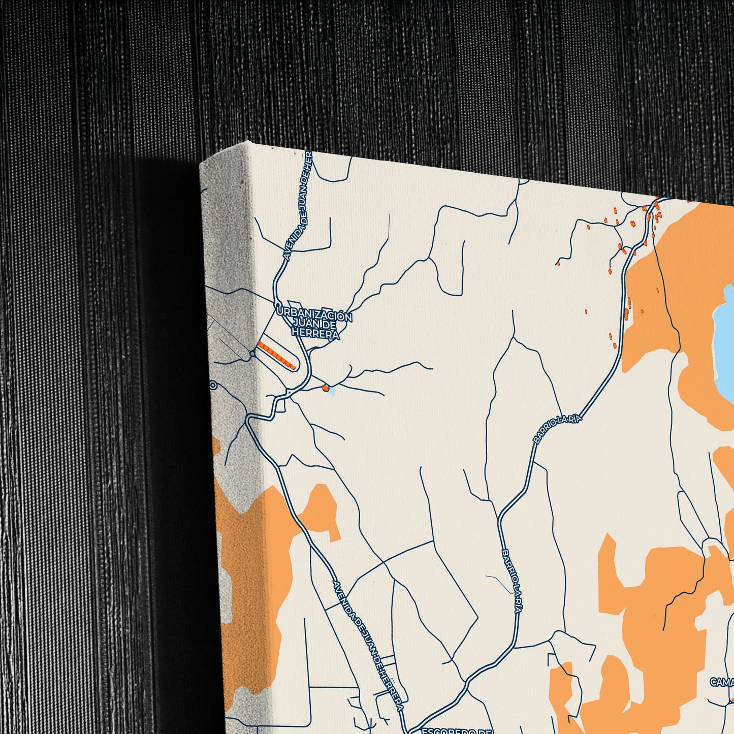 Camargo Spain Colorful City Map Canvas Print Detail