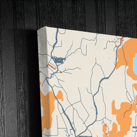 Camargo Spain Colorful City Map Canvas Print Detail