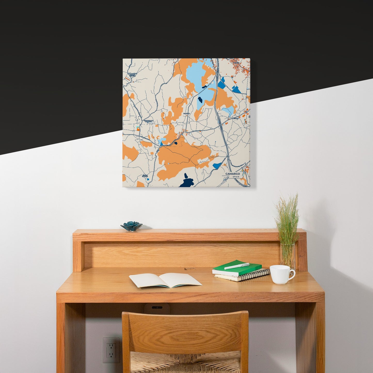 Camargo Spain Colorful City Map Canvas Print Scene