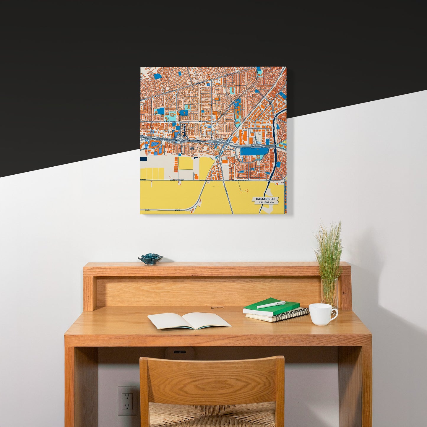 Camarillo California Colorful City Map Canvas Print Scene