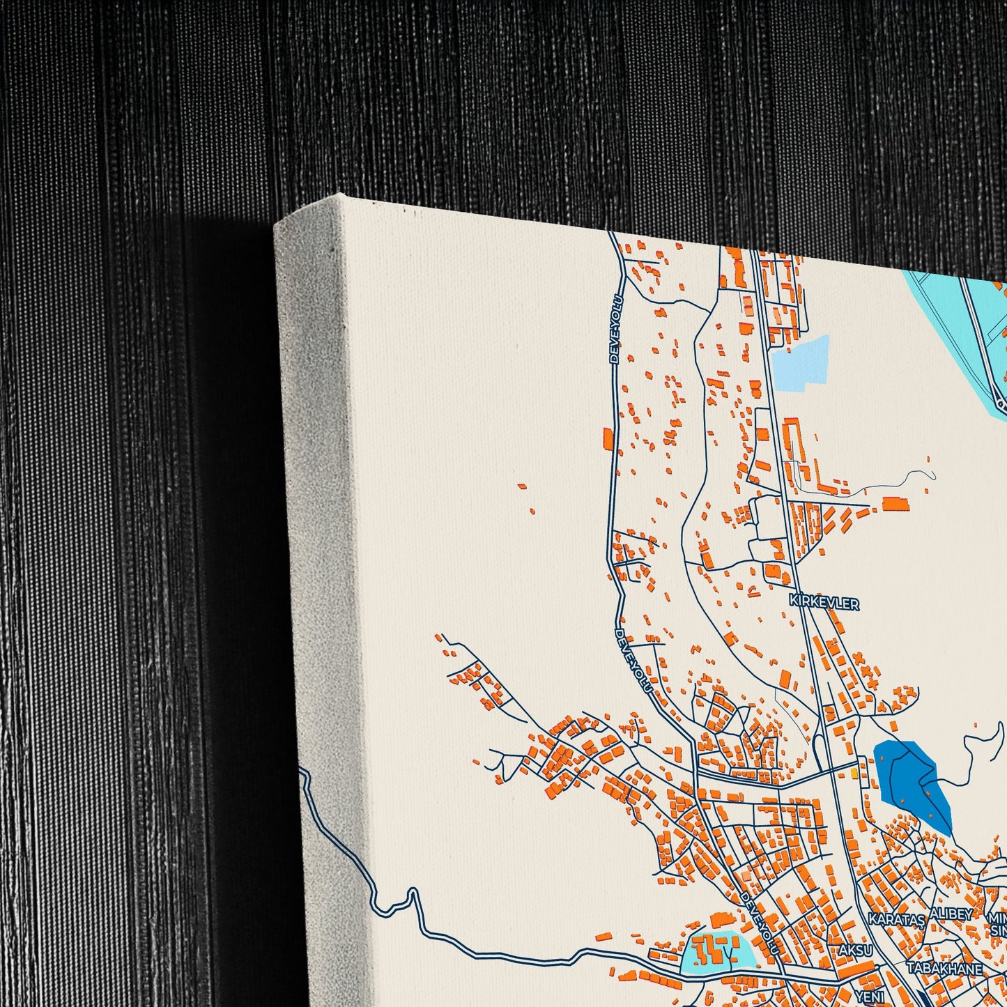 Çankiri Turkey Colorful City Map Canvas Print Detail