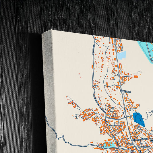 Çankiri Turkey Colorful City Map Canvas Print Detail