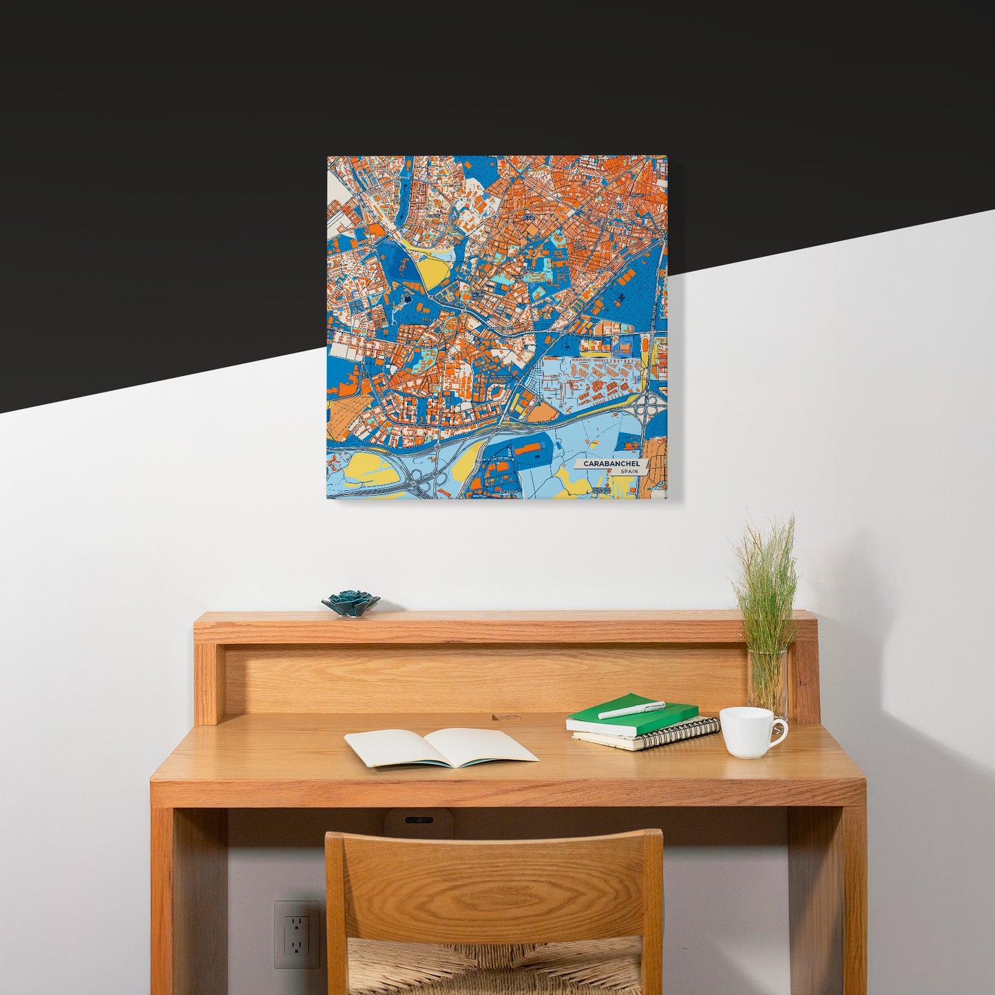 Carabanchel Spain Colorful City Map Canvas Print Scene