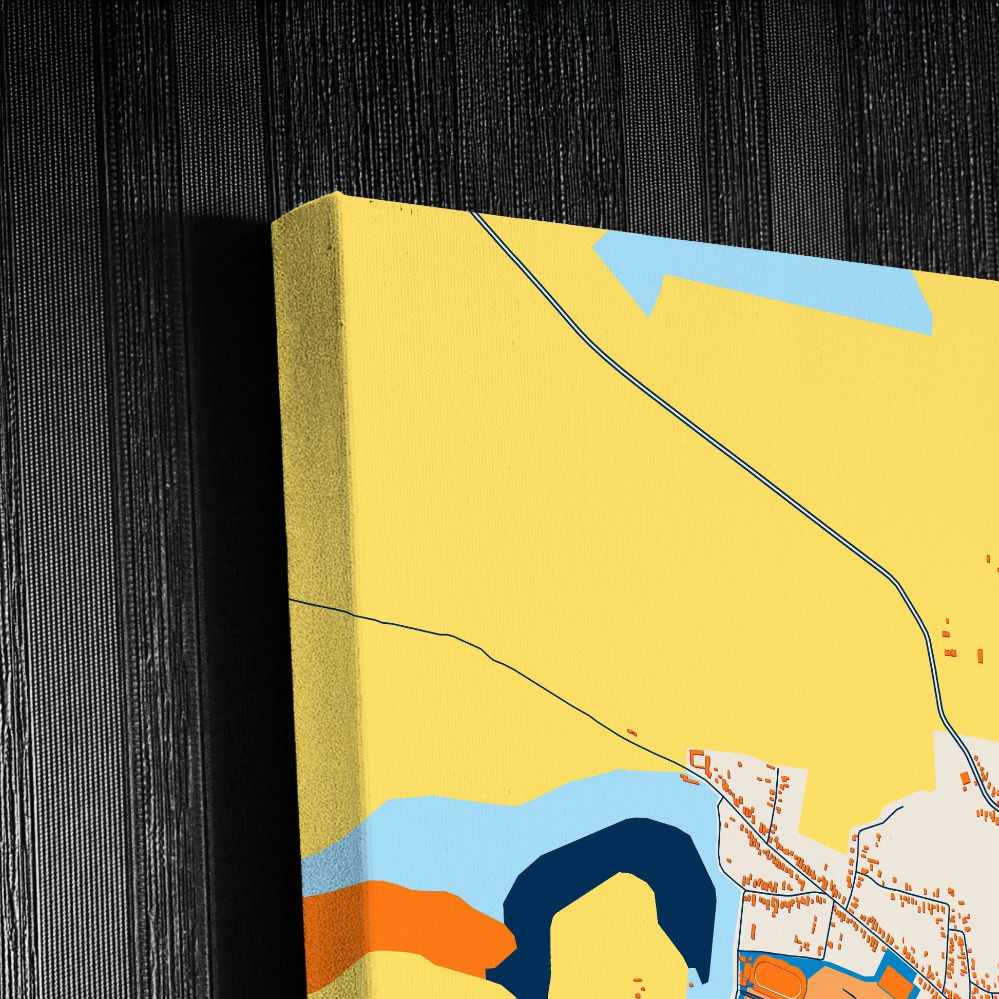 Caracal Romania Colorful City Map Canvas Print Detail