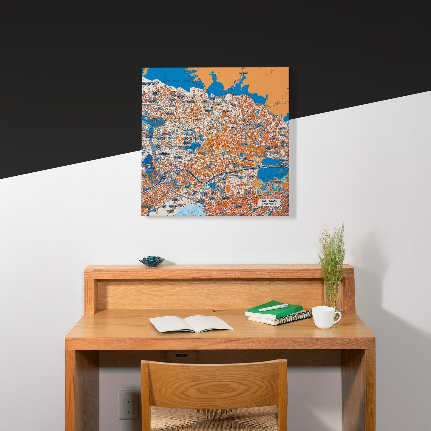 Caracas Venezuela Colorful City Map Canvas Print Scene